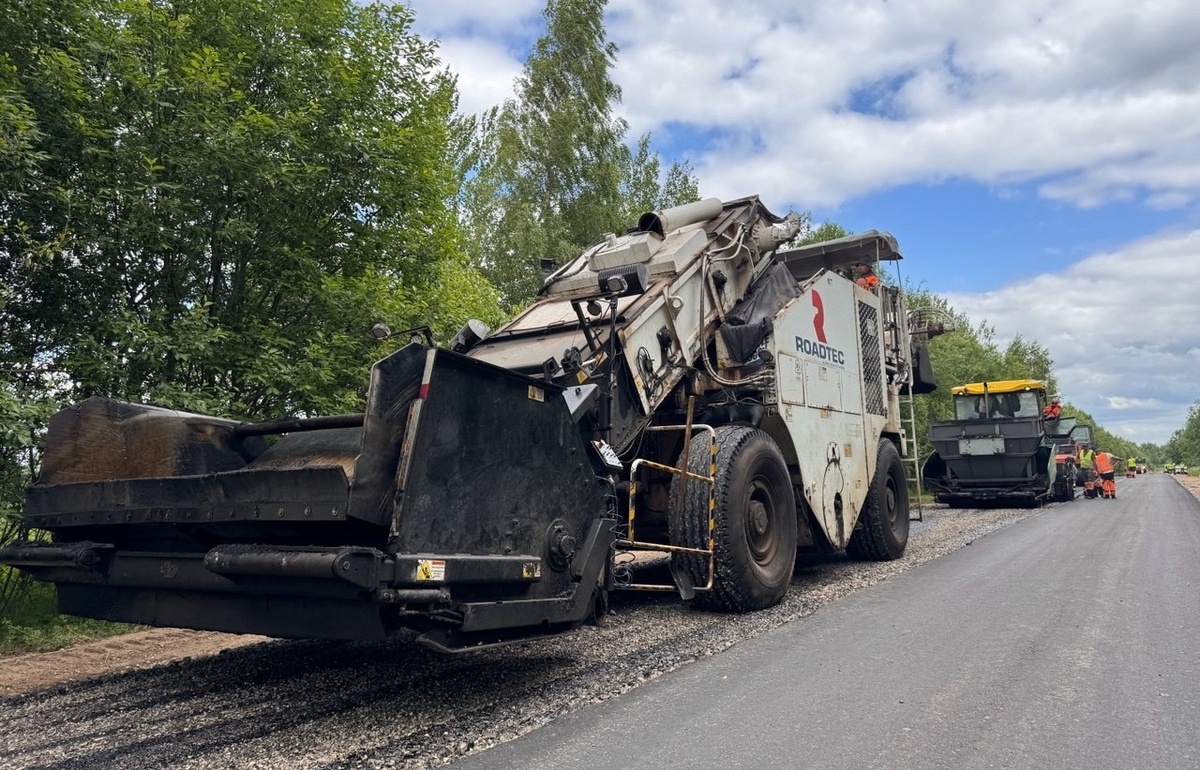 В Тверской области по нацпроекту ведётся ремонт подъезда к Лихославлю Фото предоставлено правительством Тверской области