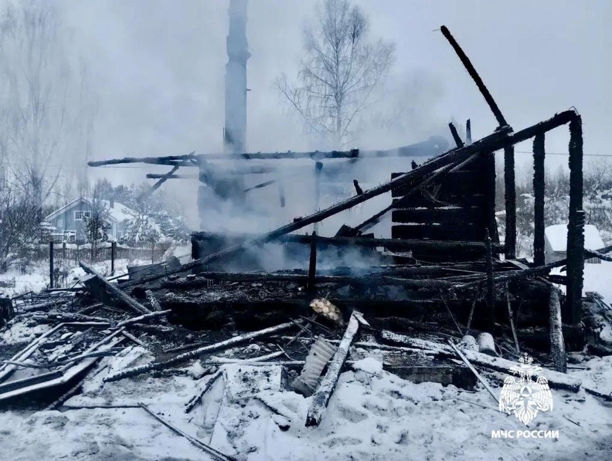 Мужчина и женщина погибли на пожаре в Калязинском округе Фото: МЧС