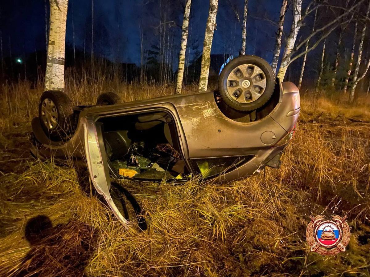 Под Конаково молодой водитель перевернул автомобиль Фото: ГАИ