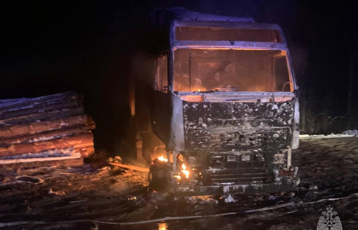 В Тверской области водитель сжег лесовоз, пытаясь согреться - новости Афанасий