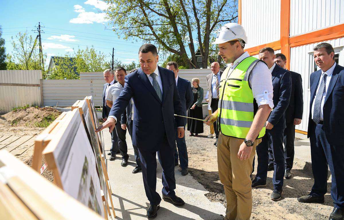 В Конаковском округе Тверской области строят две новые школы, что позволит ввести 350 ученических мест Фото: правительство Тверской области