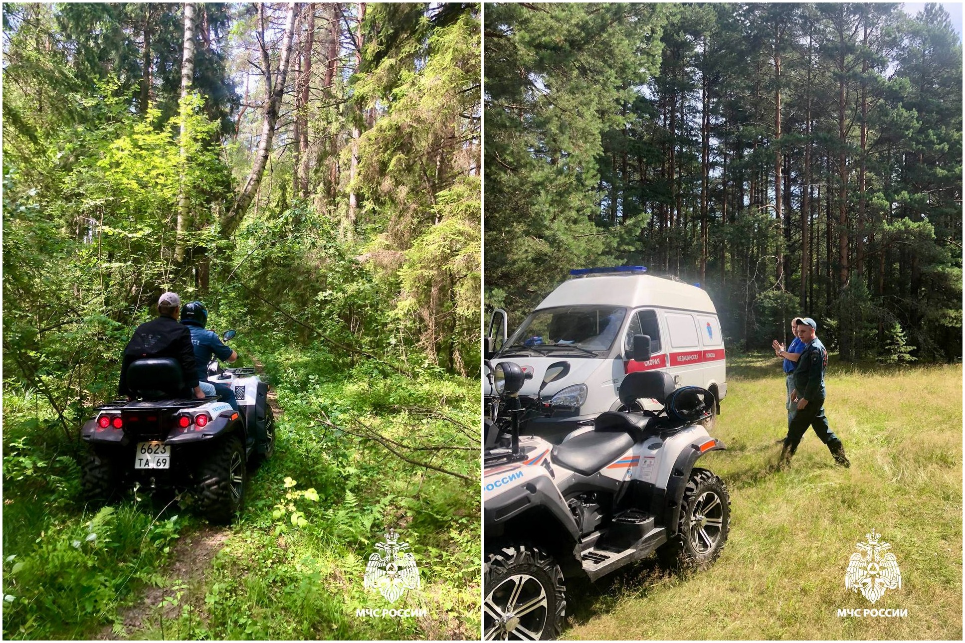 Спасатели МЧС вывезли из леса под Кимрами почувствовавшего себя плохо мужчину