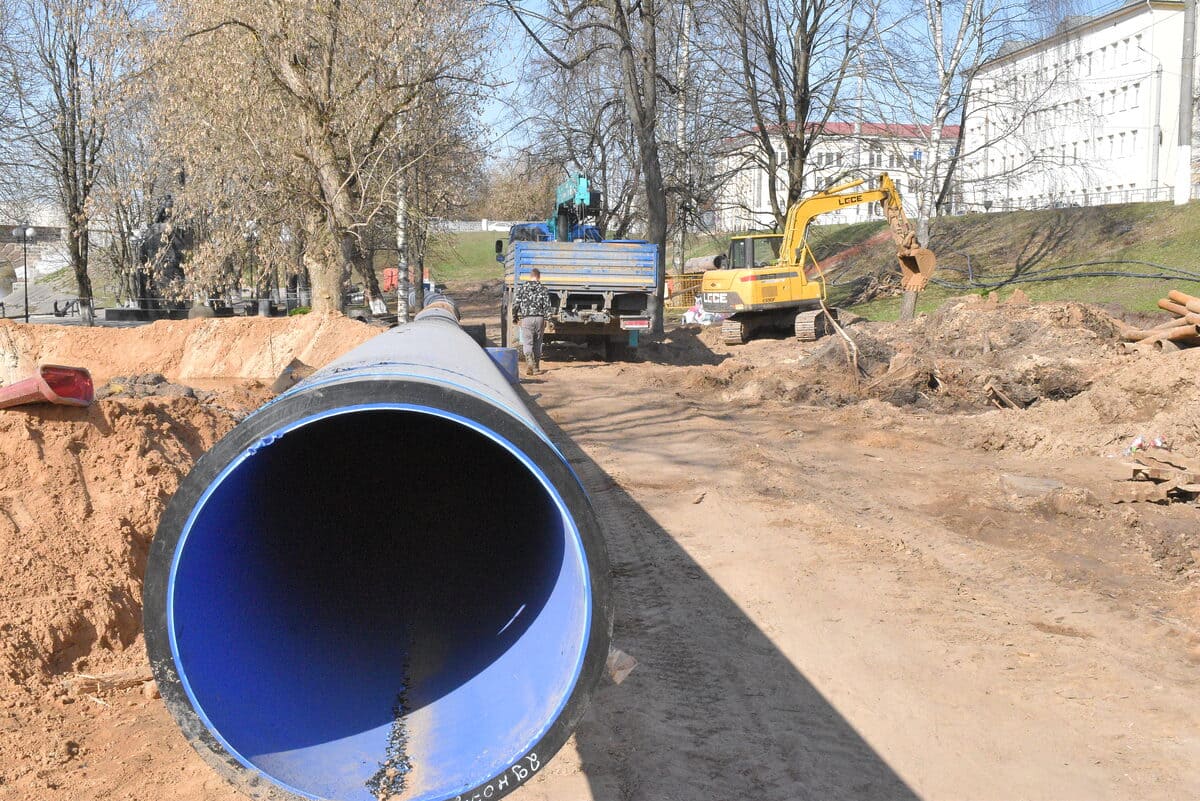 В центре Твери завершается строительство напорного трубопровода Фото: администрация Твери