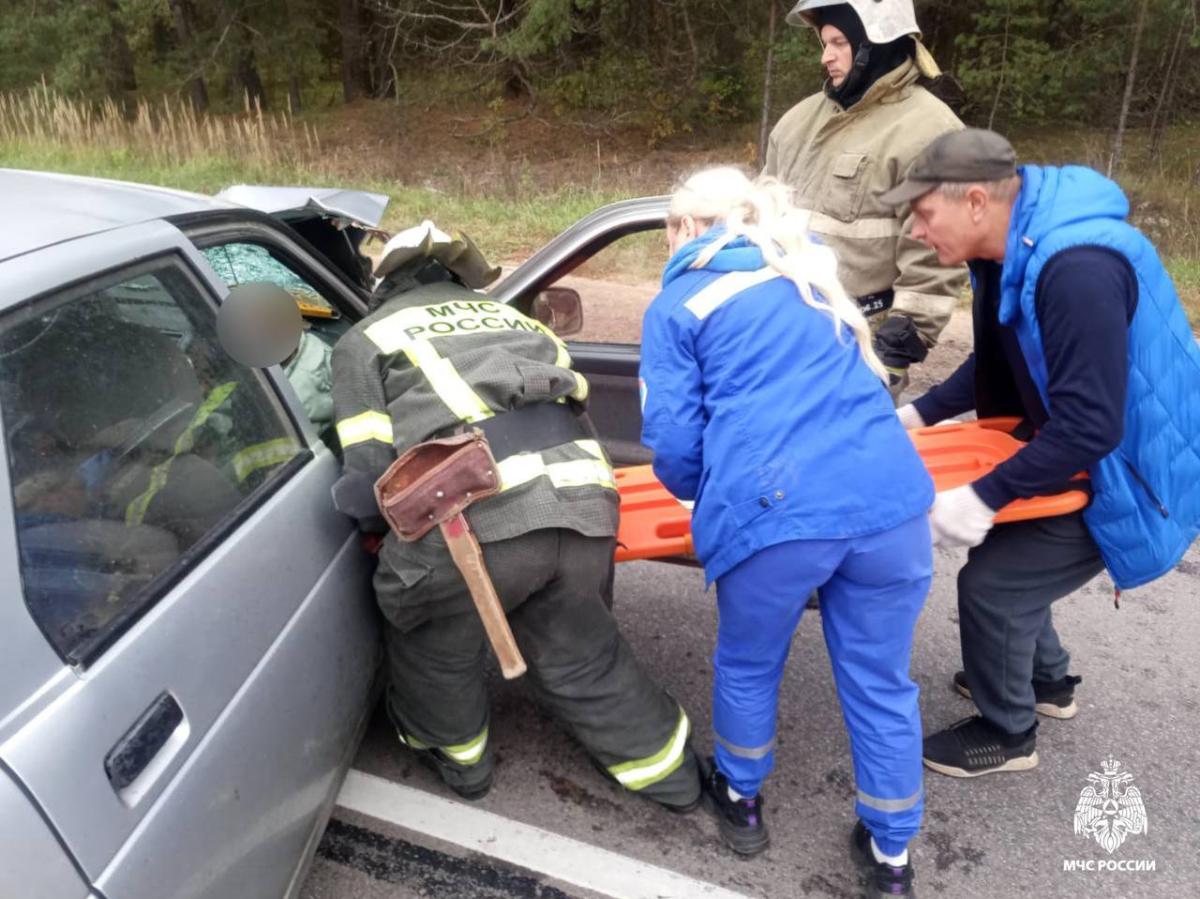На ДТП под Максатихой выезжали пожарные  Фото: МЧС Тверской области