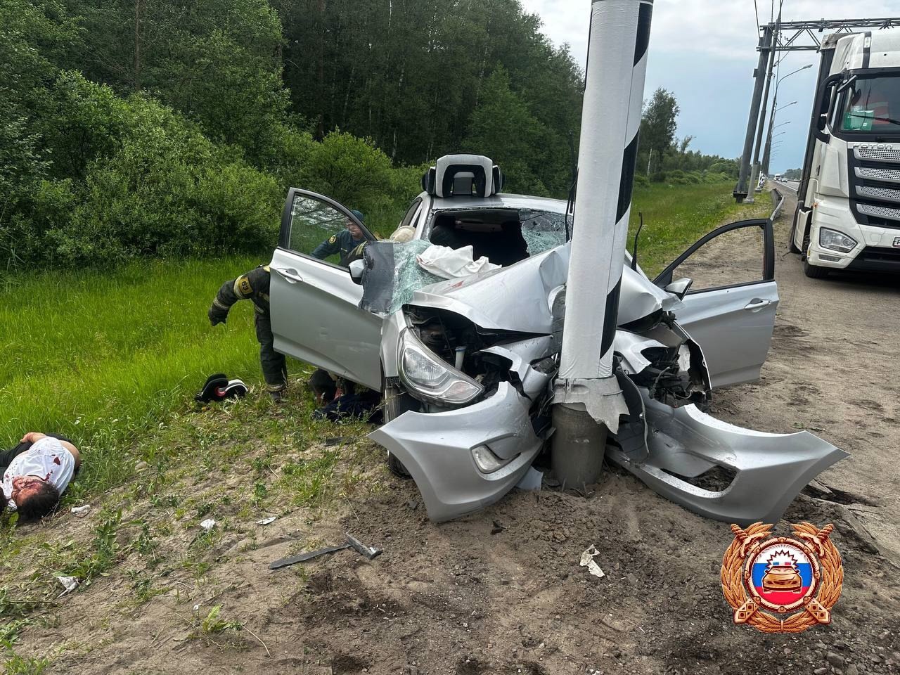 В аварии в Конаковском районе пострадали трое взрослых и ребенок Фото: Госавтоинспекция Тверской области