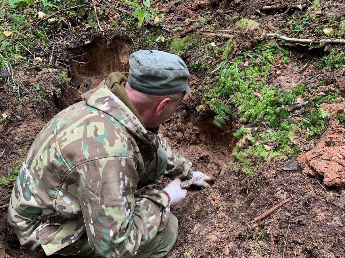 В Андреапольском округе нашли останки неизвестного солдата Фото: Валерий Линкевич / НИ ВПЦ Подвиг﻿.