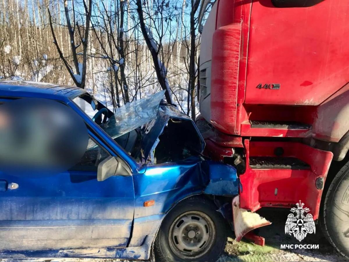 Два человека пострадали в ДТП с лесовозом в Тверской области Фото: МЧС Тверской области