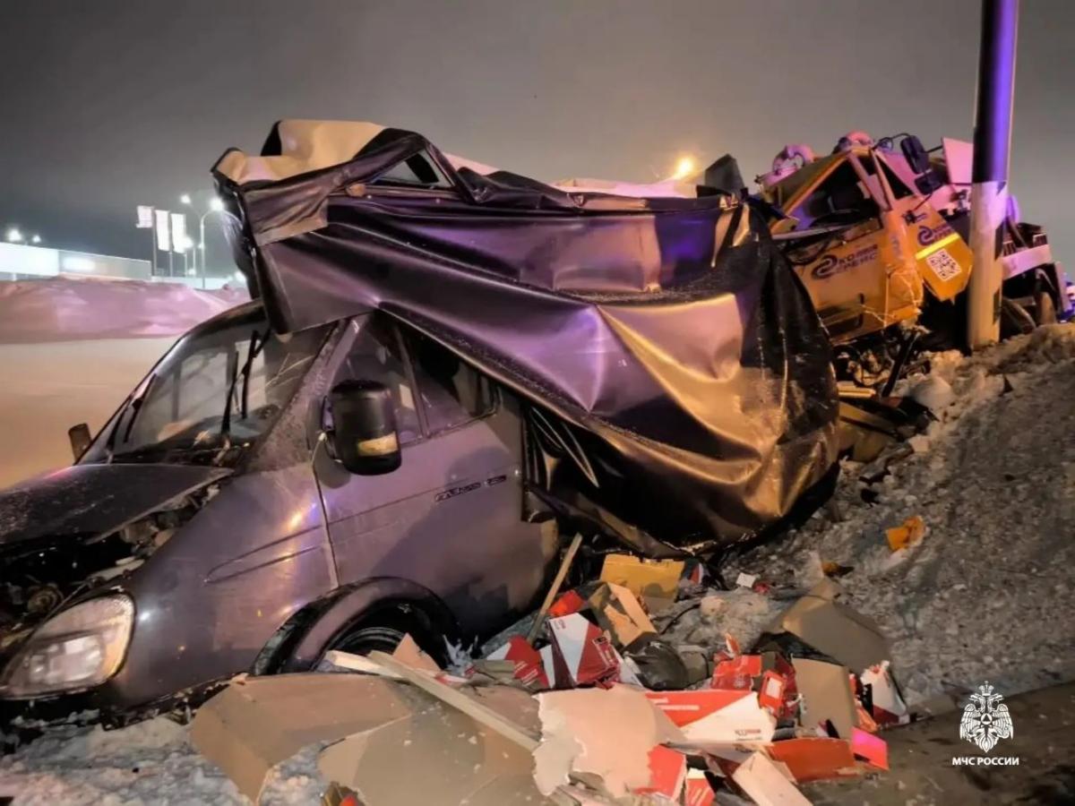 На М10 под Тверью спасатели деблокировали водителя Фото: МЧС