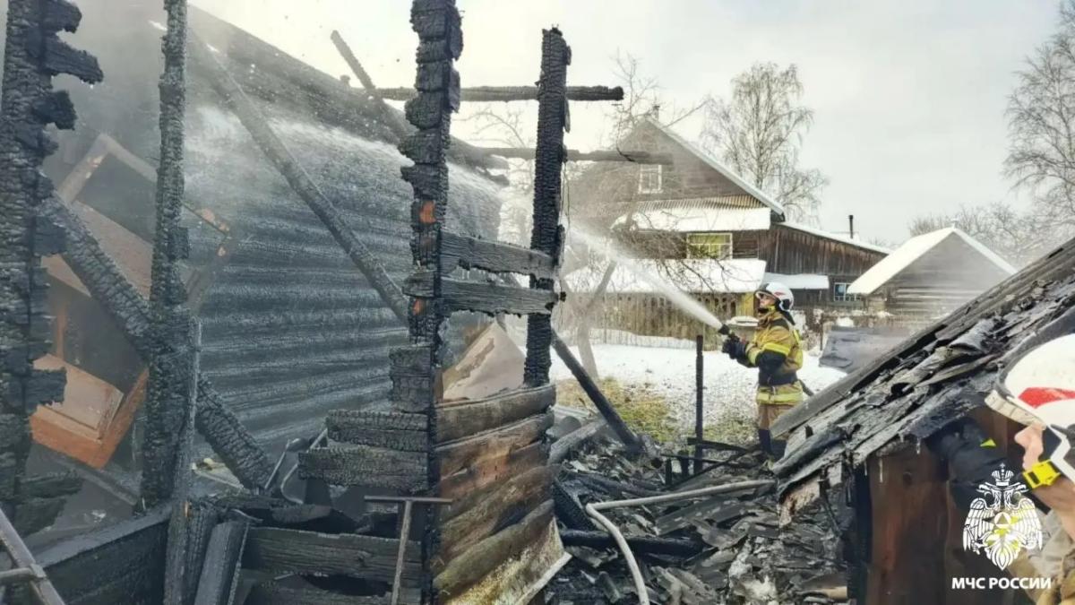 В сгоревшем доме в Удомле обнаружили погибшую Фото: МЧС