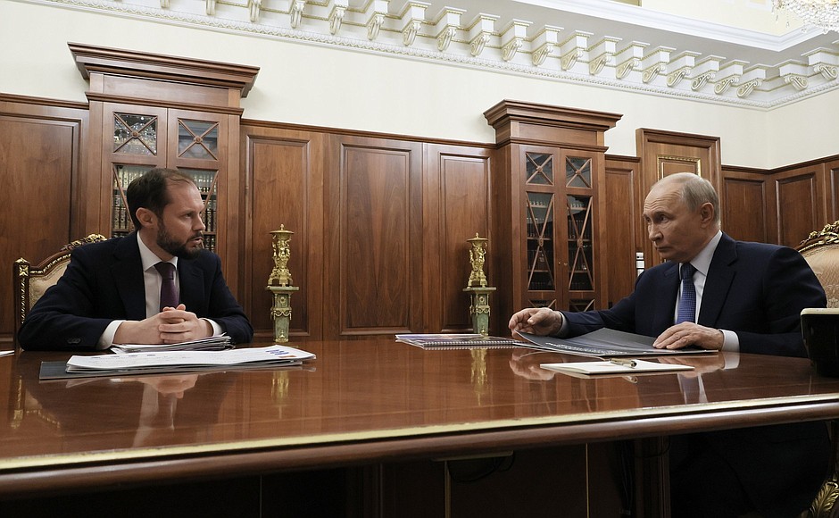 Путин встретился с главой Тверской области Виталием Королёвым Фото: kremlin.ru