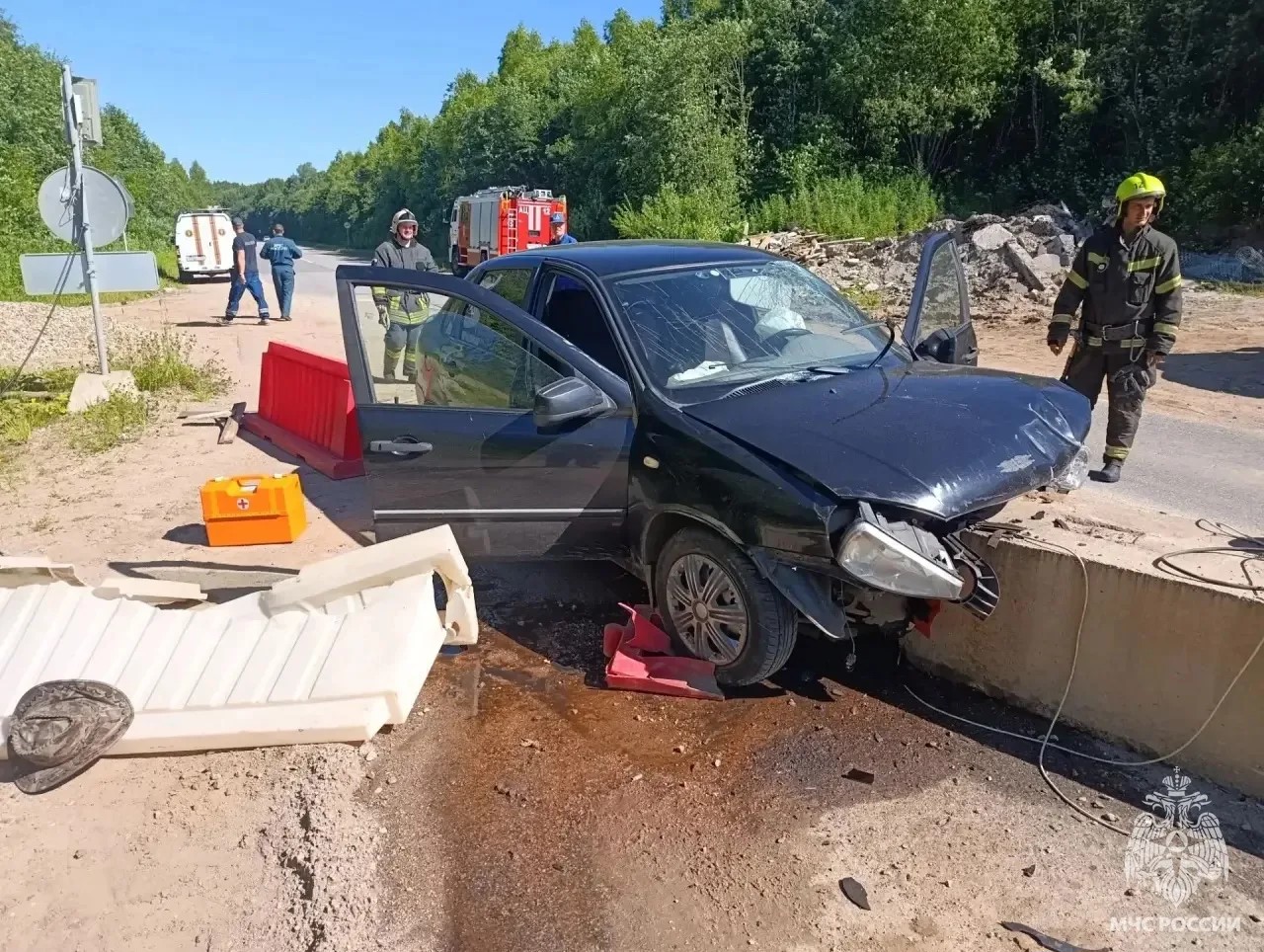 Смертельное ДТП произошло под Ржевом Фото: ГУ МЧС по Тверской области