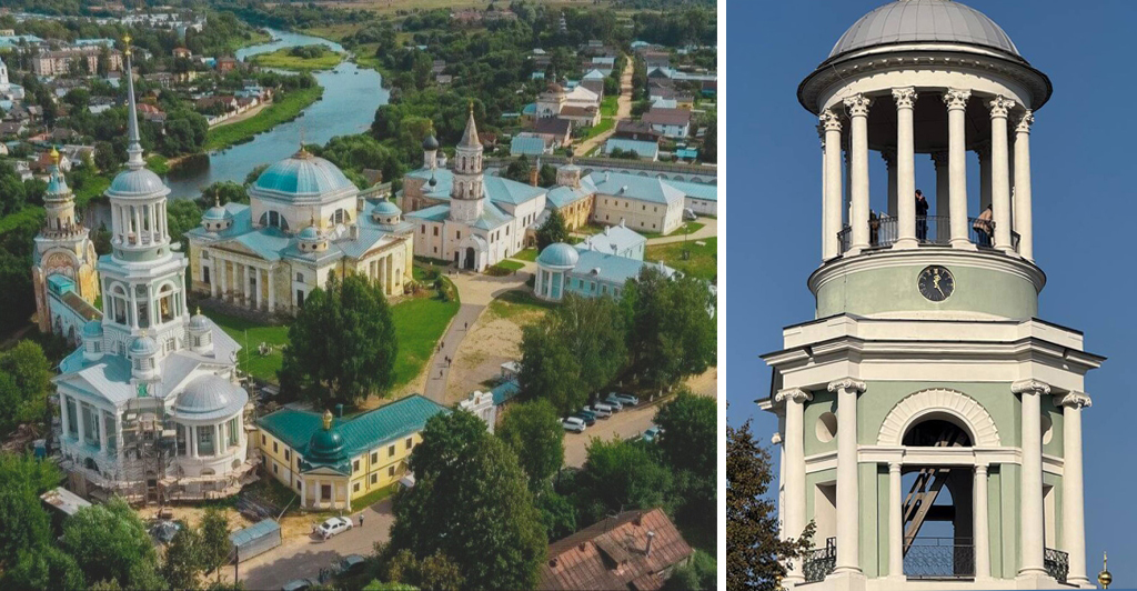 В Торжке на колокольне монастыря к часам подключат интернет Фото: Тверская епархия