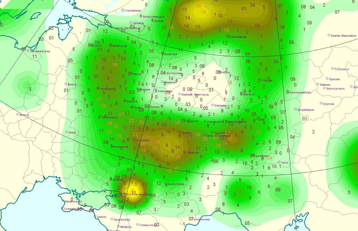 В Тверской области за ночь выпало 18 мм осадков Иллюстрация Фобоса