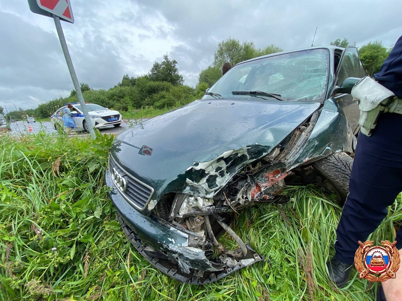 Под Тверью столкнулись две легковушки Фото: Госавтоинспекция по Тверской области
