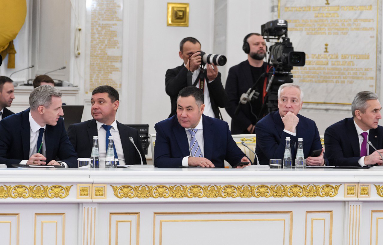 Губернатор Игорь Руденя принял участие в заседании Госсовета под руководством Президента России Владимира Путина, посвященном вопросам поддержки семей  Фото предоставлено правительством Тверской области