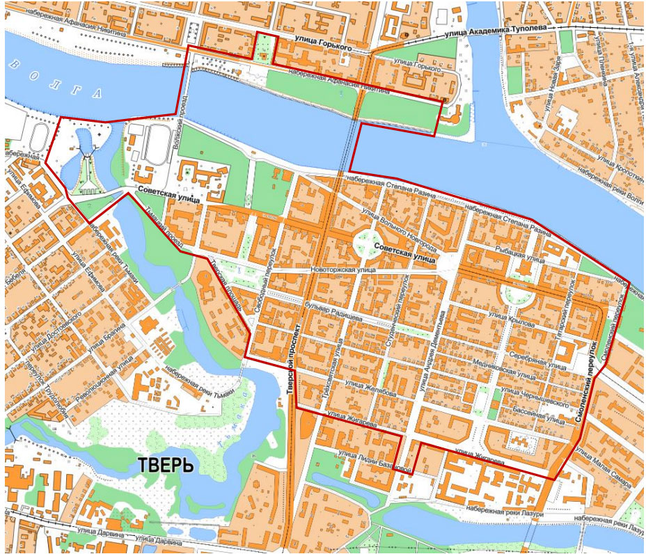 В Твери утвердили границы туристского центра города  