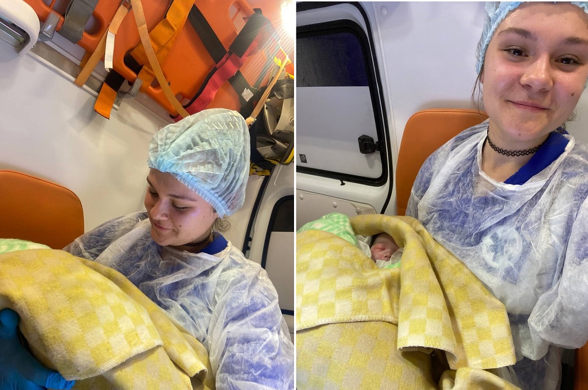 В Зубцове Тверской области ребенок многодетной семьи родился в машине скорой помощи  Фото: Тверская скорая медицинская помощь