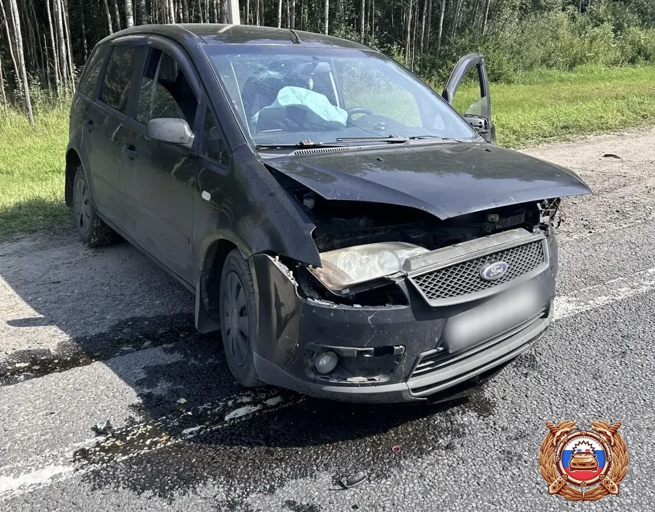 Водитель минивэна попал в ДТП на М10 в Тверской области Фото: Управление Госавтоинспекции по Тверской области