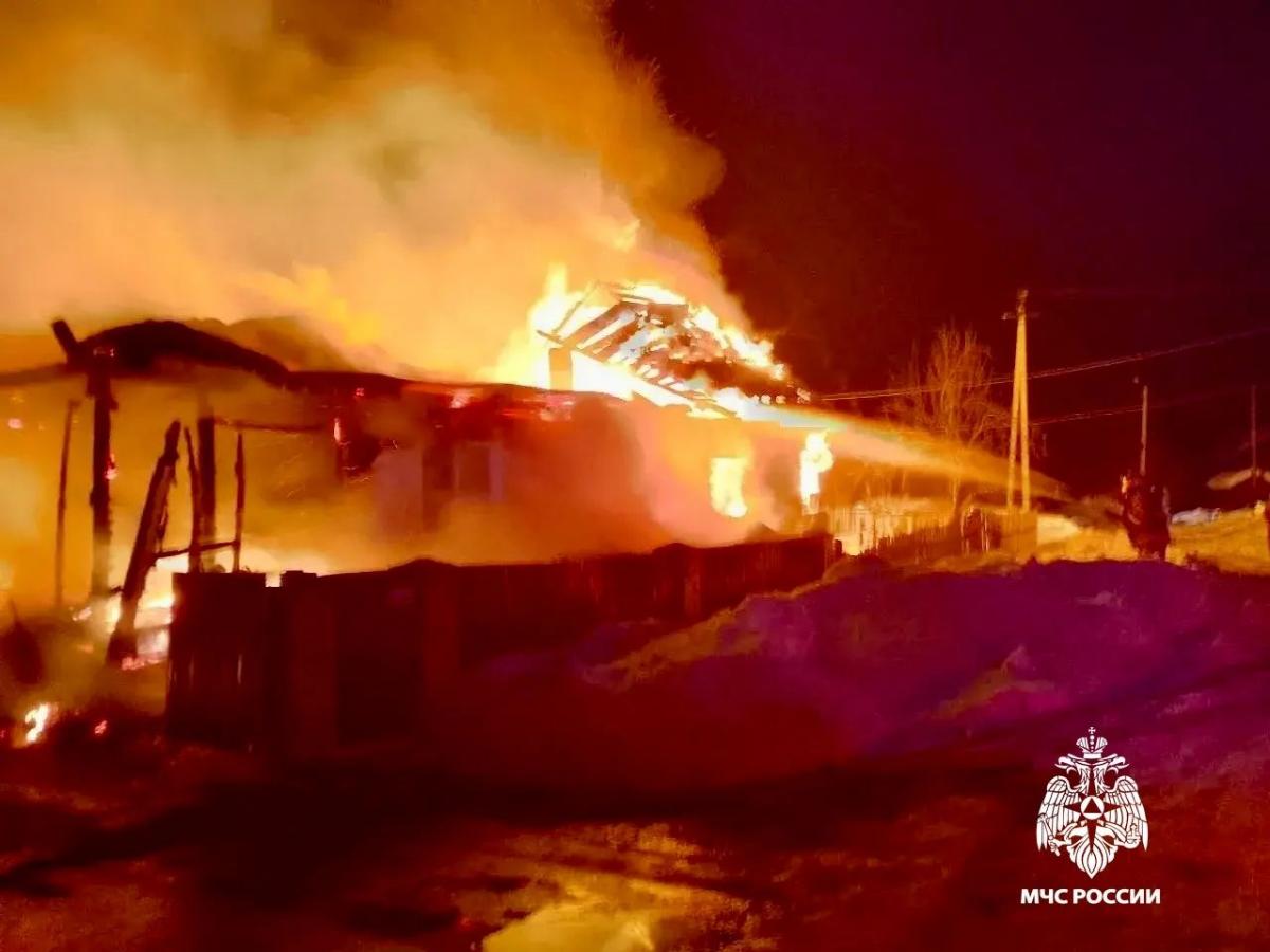 Два человека погибли на пожаре в Кувшиново Фото: МЧС