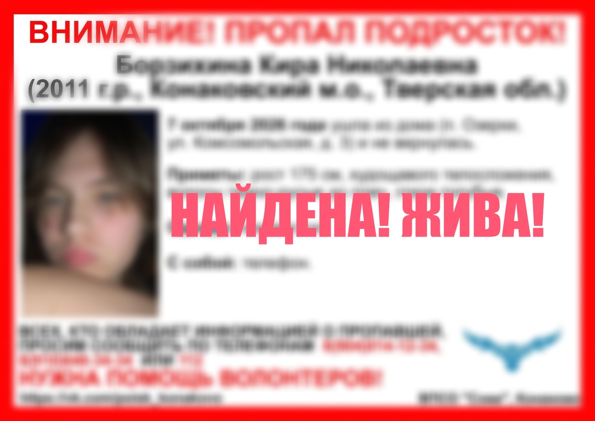 В Озерках нашлась пропавшая девочка-подросток Фото: ВПСО "Сова"