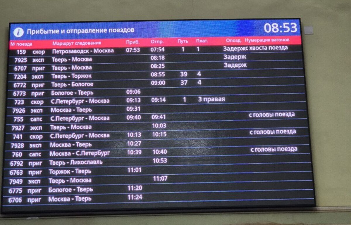 На Ленинградском направлении ОЖД задерживаются электрички - новости Афанасий