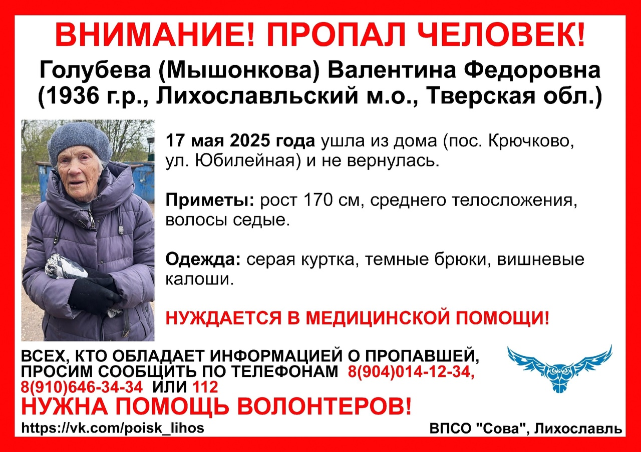 Под Лихославлем идут поиски 89-летней женщины