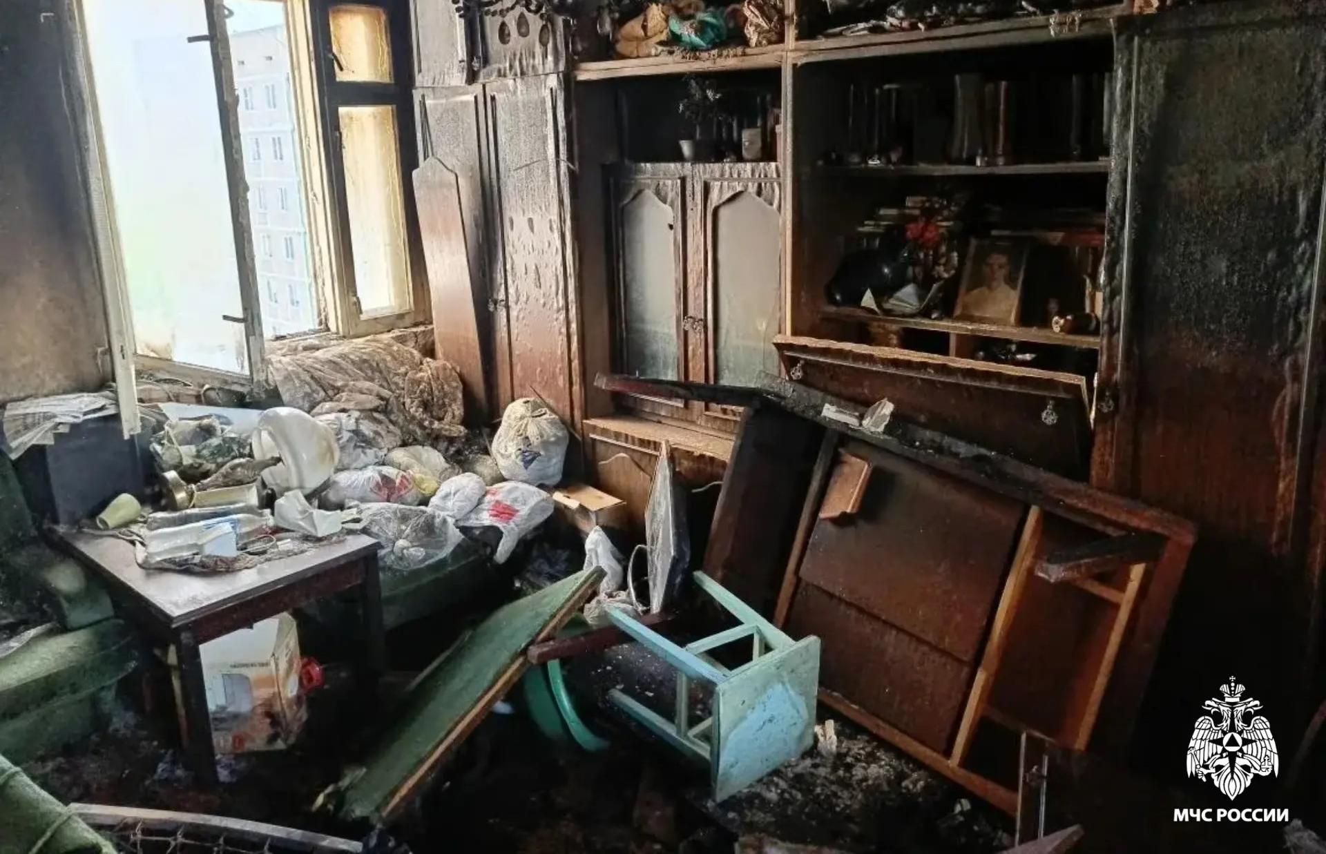 В Удомле СК устанавливает обстоятельства гибели мужчины на пожаре Фото: МЧС