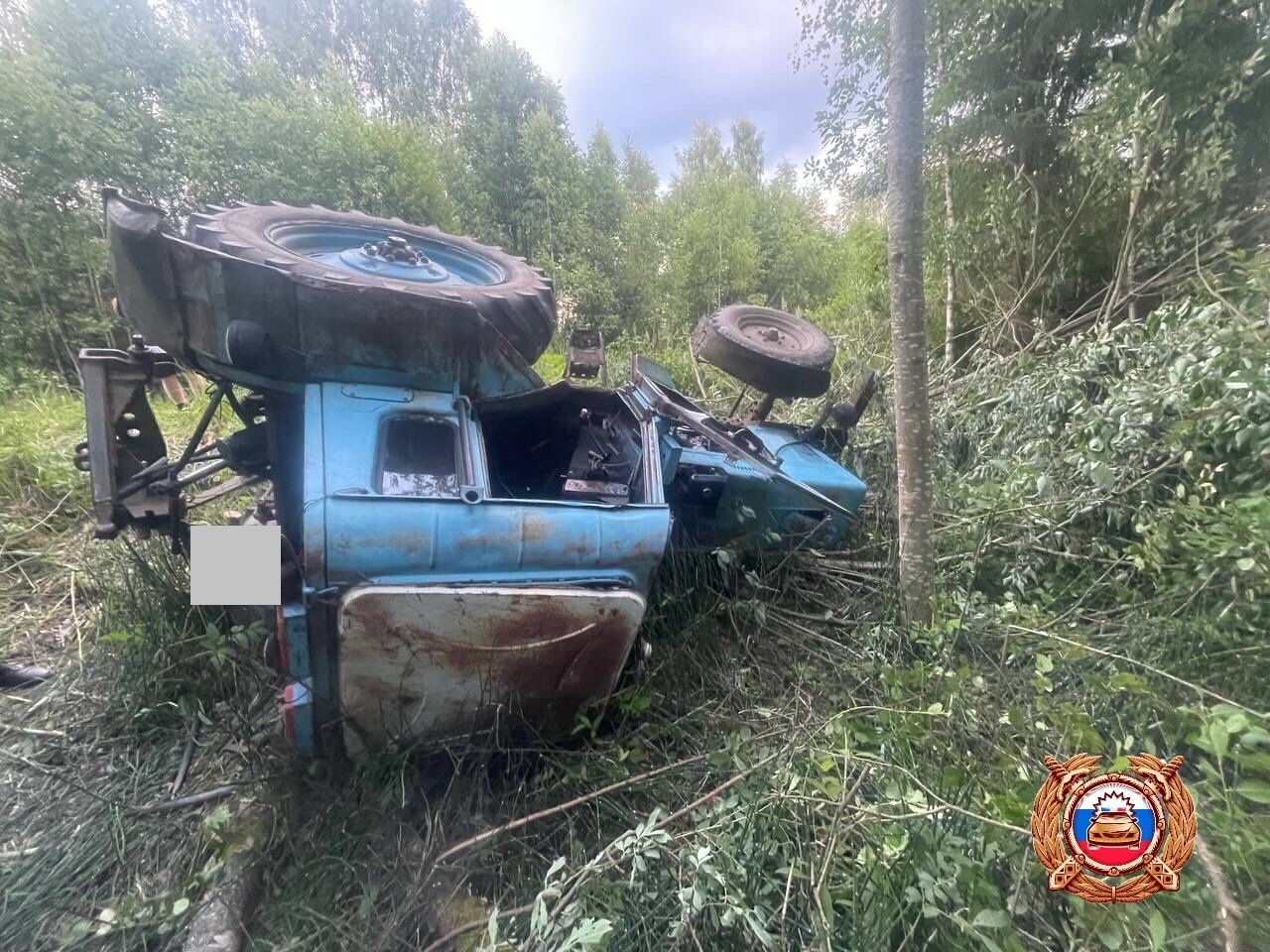 Под Бежецком в ДТП погиб водитель трактора Фото: ГАИ