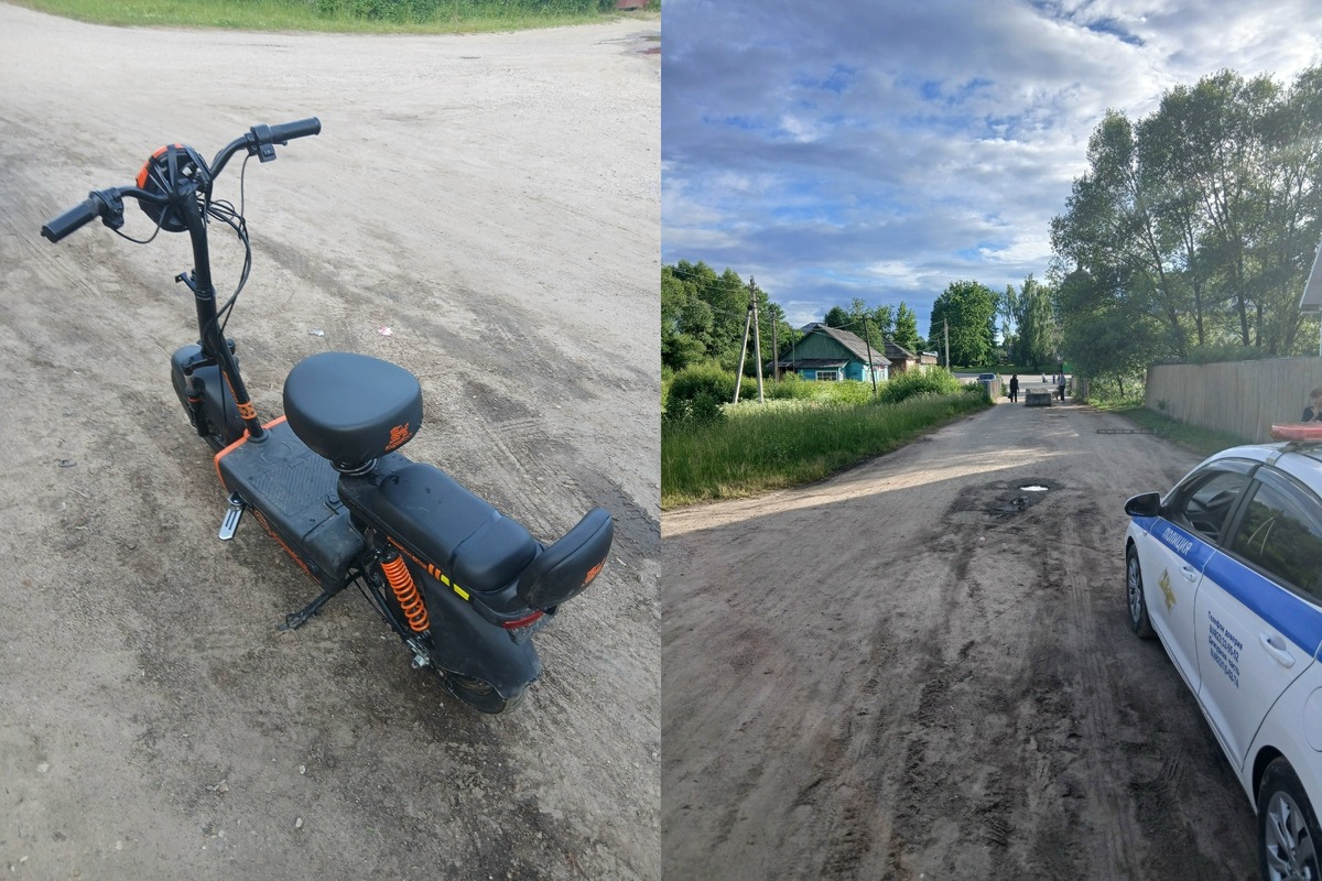 В Тверской области мальчик на электросамокате сбил 4-летнюю девочку Фото: Бежецкая Госавтоинспекция