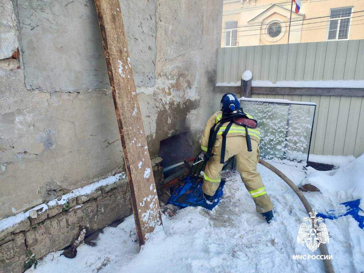 В Белом Тверской области горел магазин Фото: ГУ МЧС России по Тверской области
