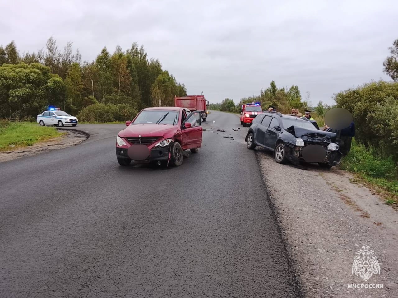 Трое взрослых и ребенок пострадали в ДТП в Калязинском районе Фото: МЧС по Тверской области