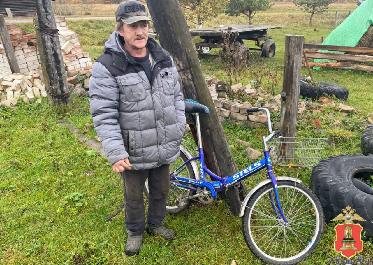 В Спирове Тверской области полиция нашла похитителя велосипеда Фото: УМВД России по Тверской области