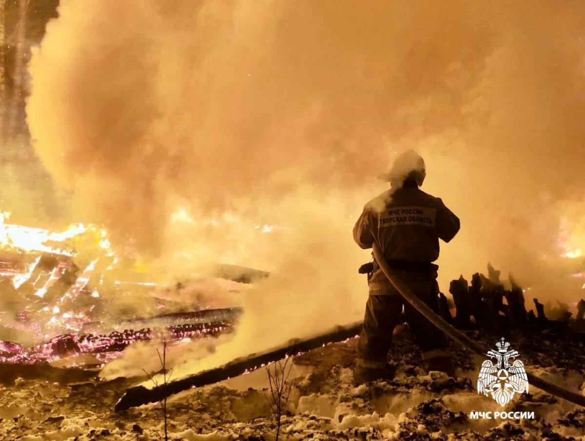 На пожаре в Тверской области погиб мужчина Фото: МЧС