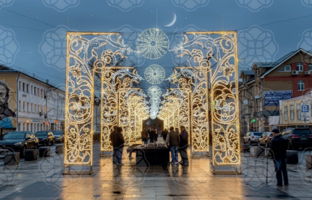 Центр Твери украсят новой подсветкой и светодиодными конструкциями 
