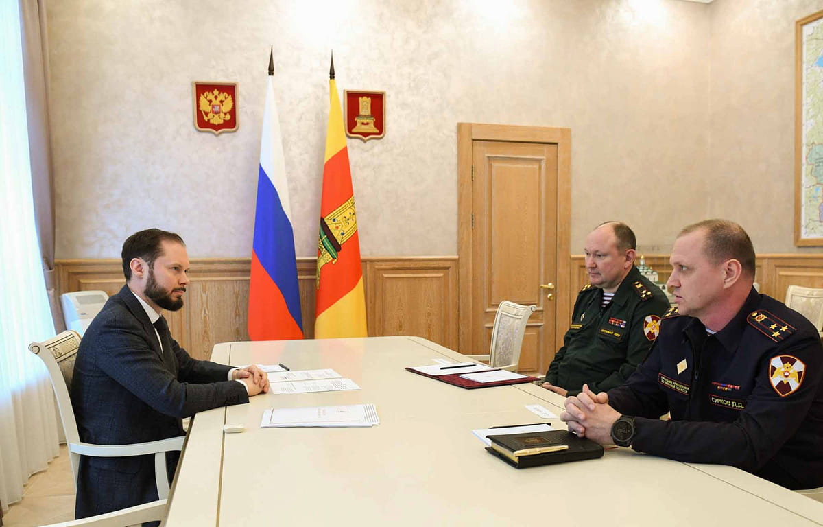 Врио губернатора провел встречу с новым начальником Росгвардии Тверской области Фото предоставлено правительством Тверской области