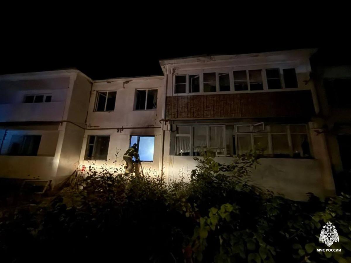 В деревне под Ржевом горела квартира курильщика Фото: МЧС Тверской области