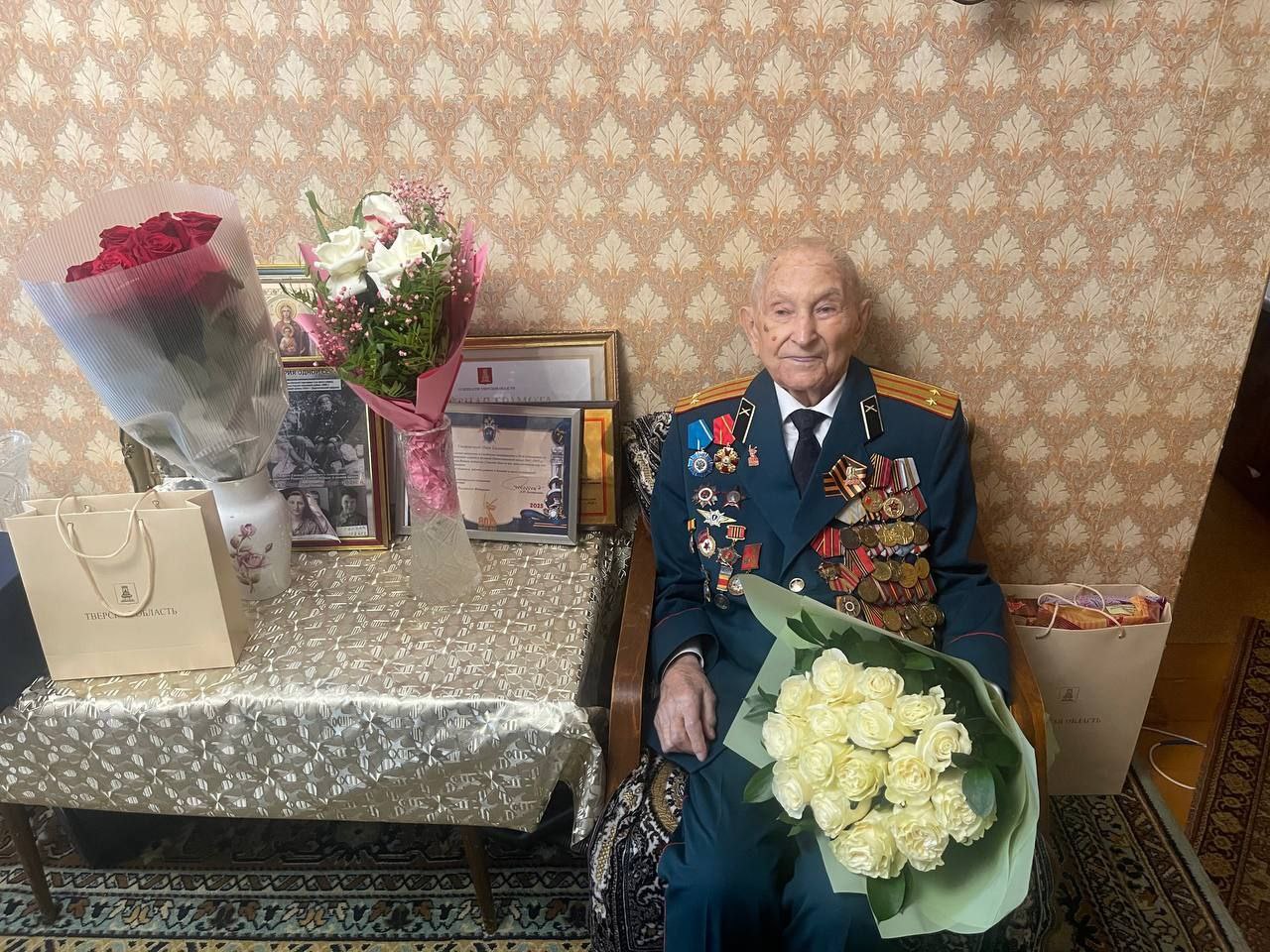 Ветеран Ржевской битвы Иван Кладкевич отметил 101-й День рождения 