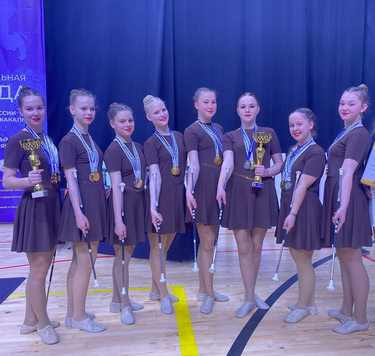 Спортсменки из Кимр вошли в сборную команду России по чир-спорту Фото: школа-студия мажореток «Билив»