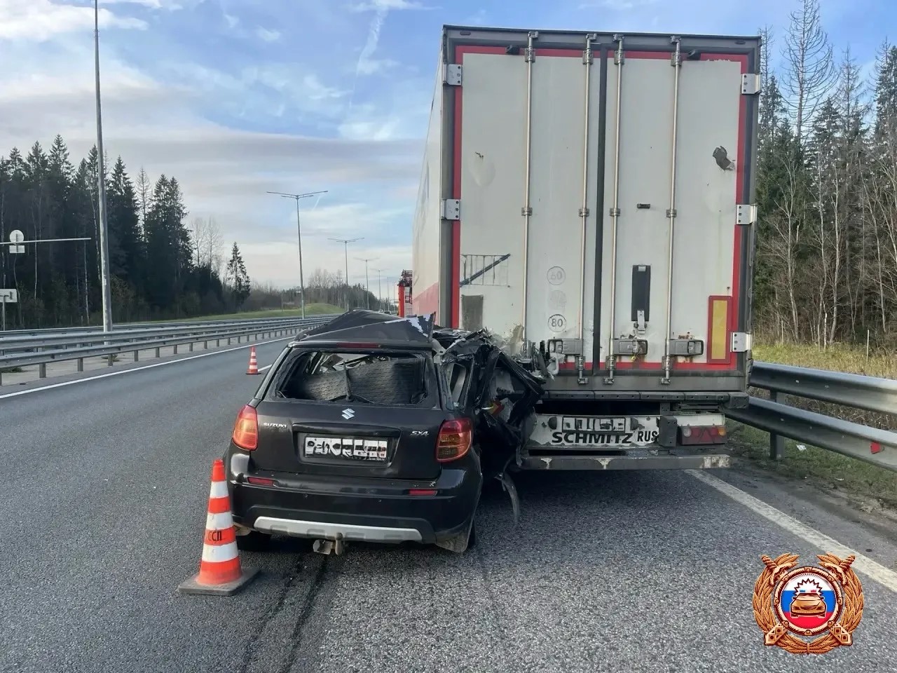 Два человека пострадали в ДТП на М11 в Тверской области Фото: Управление Госавтоинспекции по Тверской области