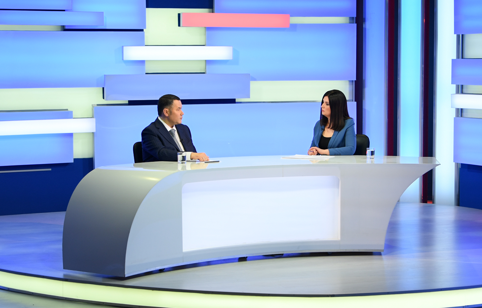 Губернатор Игорь Руденя ответил на вопросы в прямом эфире телеканала «Россия 24» Тверь Фото: правительство Тверской области