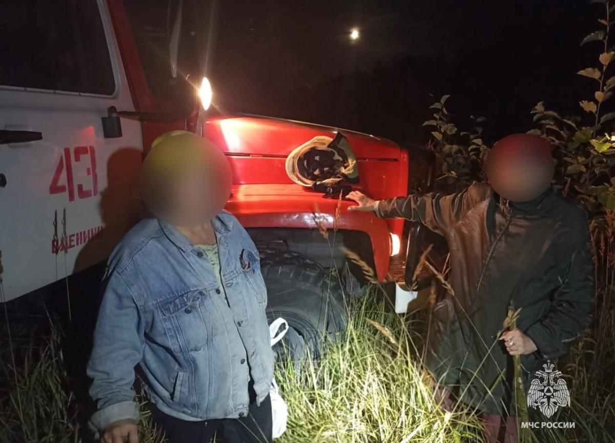 Из темного леса в Тверской области спасатели вывели двух женщин Фото: МЧС Тверской области