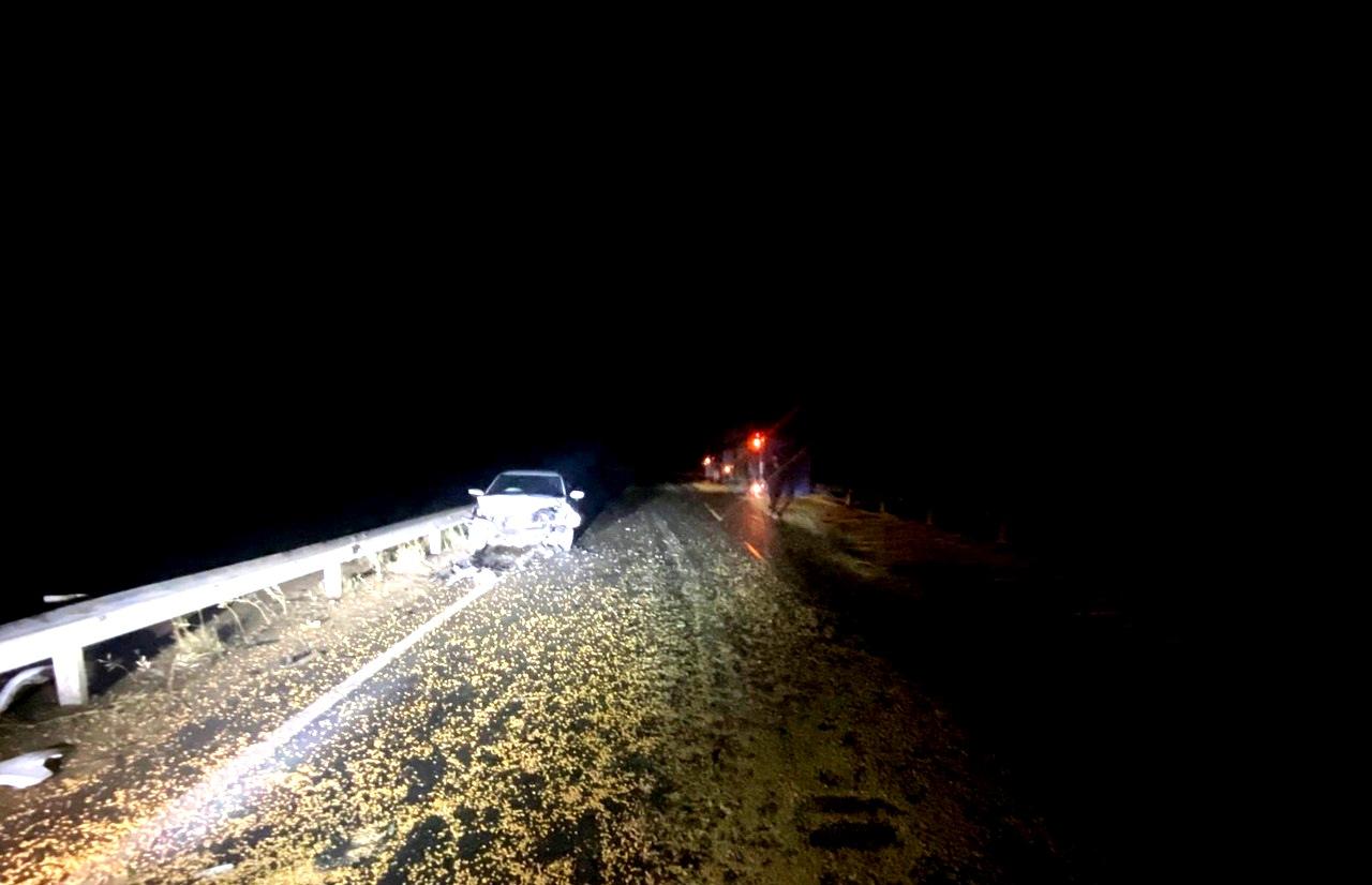 Под Бежецком ночью грузовик из-за взрыва колеса опрокинулся на дорогу и врезался в легковушку - новости Афанасий