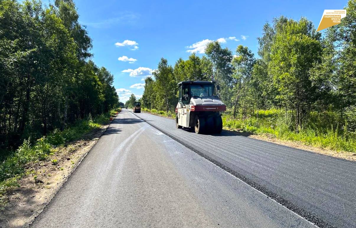 В Верхневолжье с опережением графика ведётся ремонт дороги «Москва – Рига» – Александровка – граница Московской области Фото: правительство Тверской области