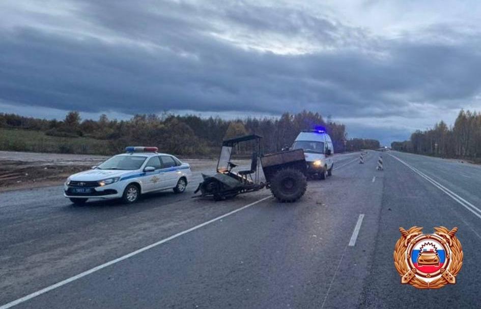 В Тверской области водитель выехал на болотоходе на федеральную трассу и устроил ДТП - новости Афанасий