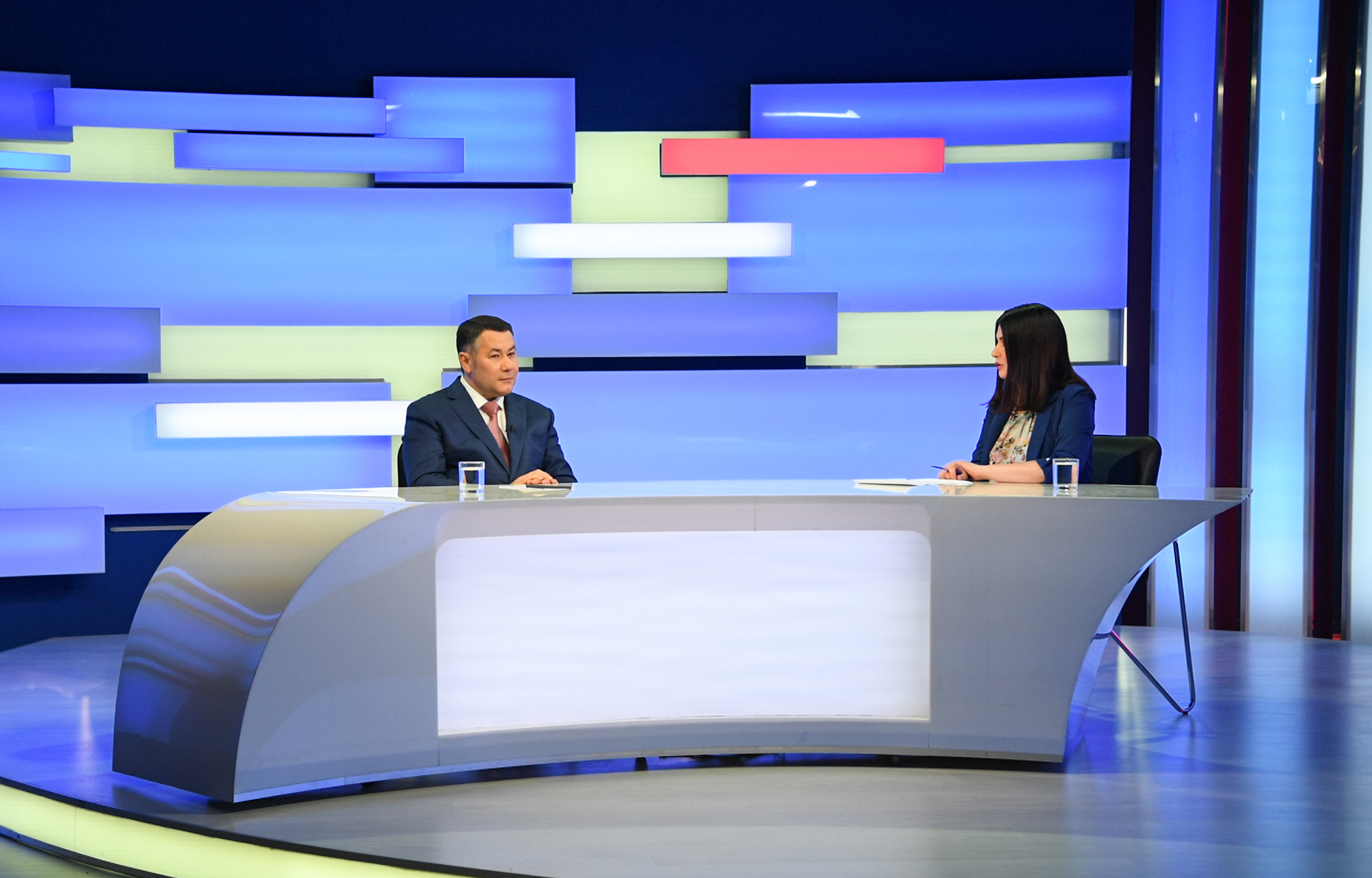 Губернатор Игорь Руденя ответил на вопросы в прямом эфире телеканала «Россия 24» Тверь Фото: Пресс-служба правительства Тверской области