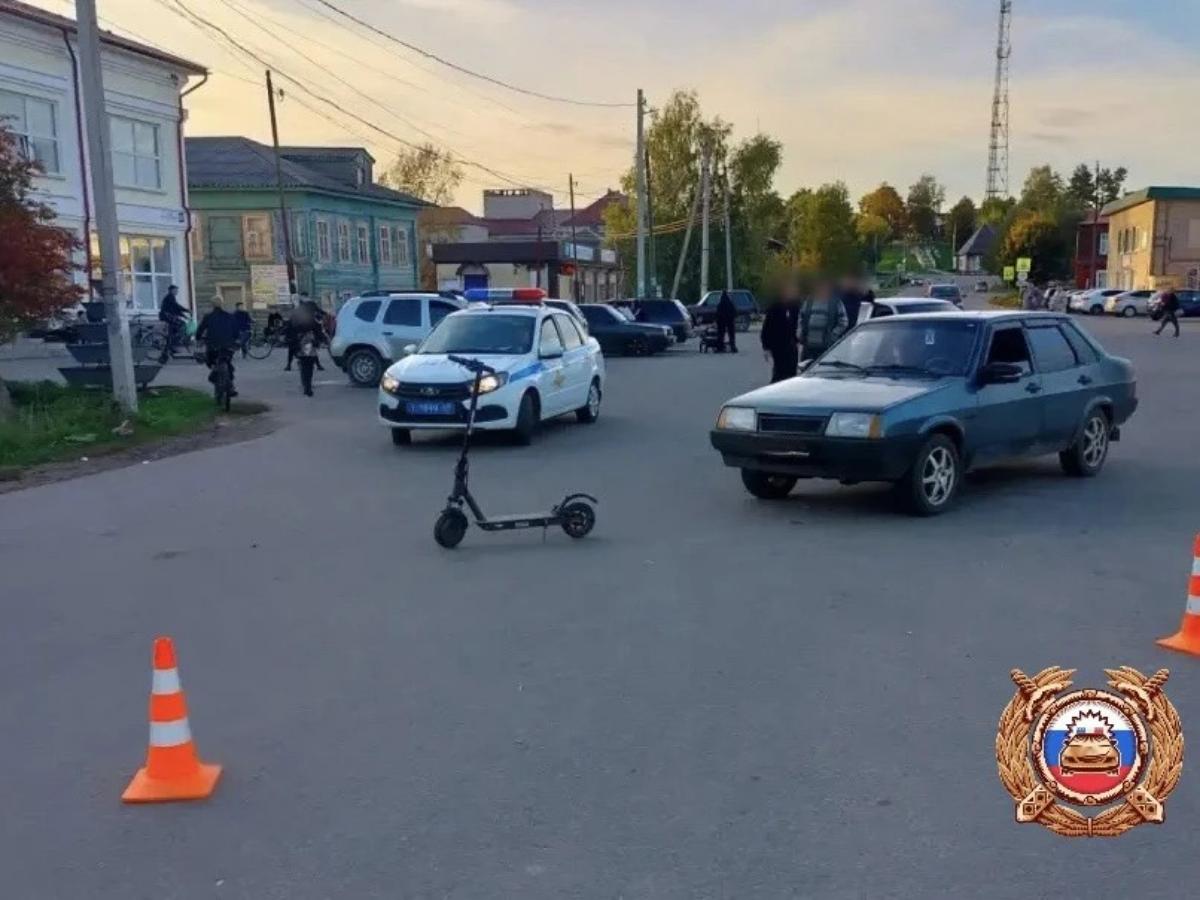 13-летняя самокатчица пострадала в ДТП в Кесовой Горе Фото: ГАИ