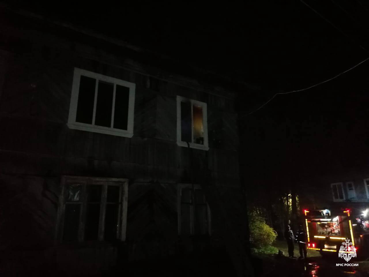 Многоквартирный дом горел в Вышнем Волочке Фото: ГУ МЧС по Тверской области