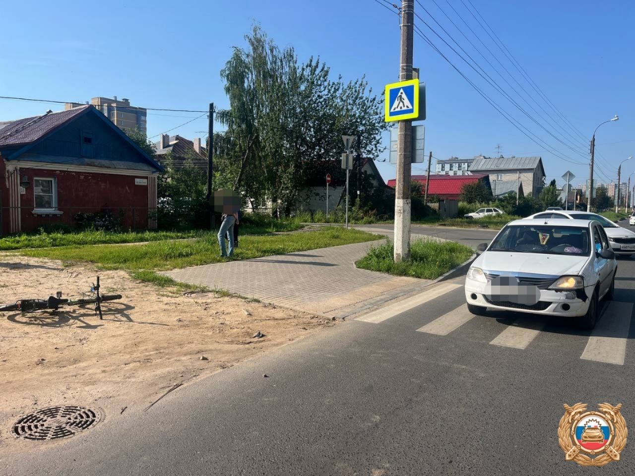 В Твери на пешеходном переходе сбили велосипедиста Фото: Госавтоинспекция Твери