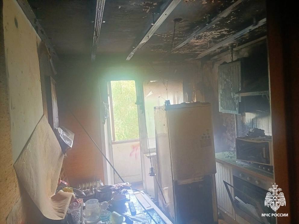 На пожаре в Твери пострадала женщина Фото: ГУ МЧС по Тверской области