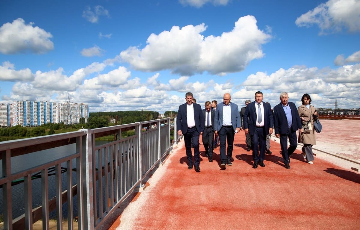 Губернатор Игорь Руденя: строительство Западного моста ведётся в плановом режиме Фото: Кристина Белякова, предоставлено правительством Тверской области